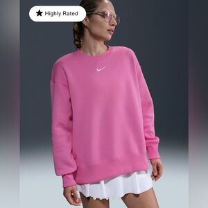 NIKE Pink Fleece Crewneck Sweatshirt – Size Small (Like New!)
